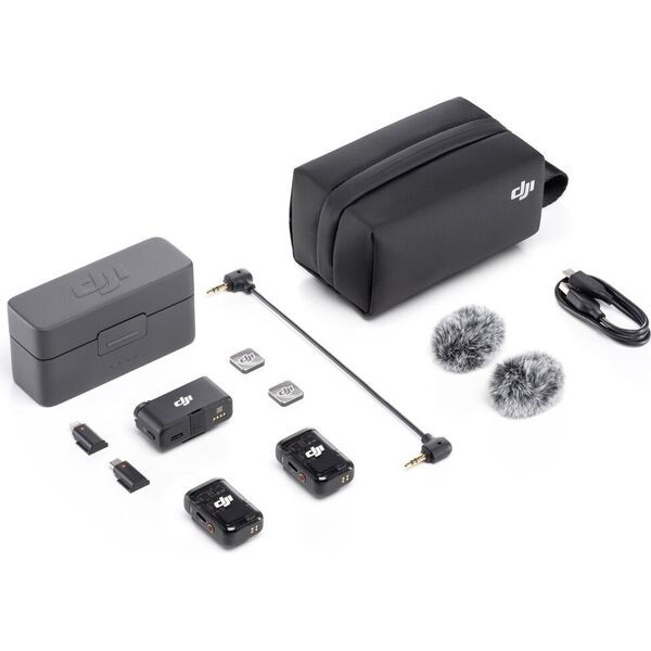 Микрофон DJI Mic 2 (2 передатчика + 1 приёмник + зарядный кейс) — фото 1