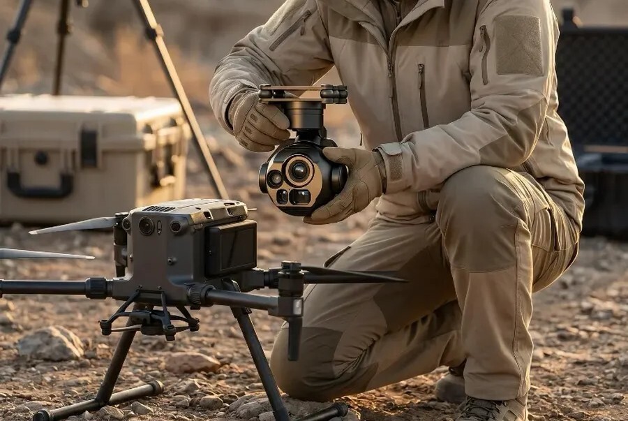 Трехосевой подвес с камерой и тепловизором Skydroid C13 — фото 1
