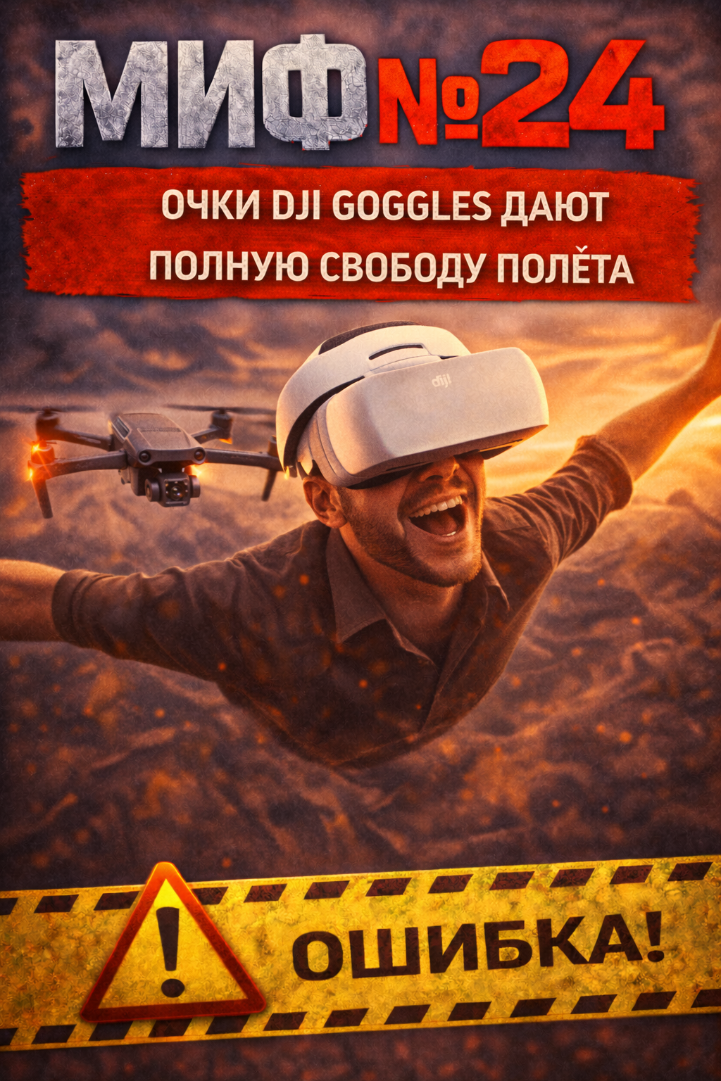 Миф №24: Очки DJI Goggles дают полную свободу полёта Миф №24: Очки DJI Goggles дают полную свободу полёта