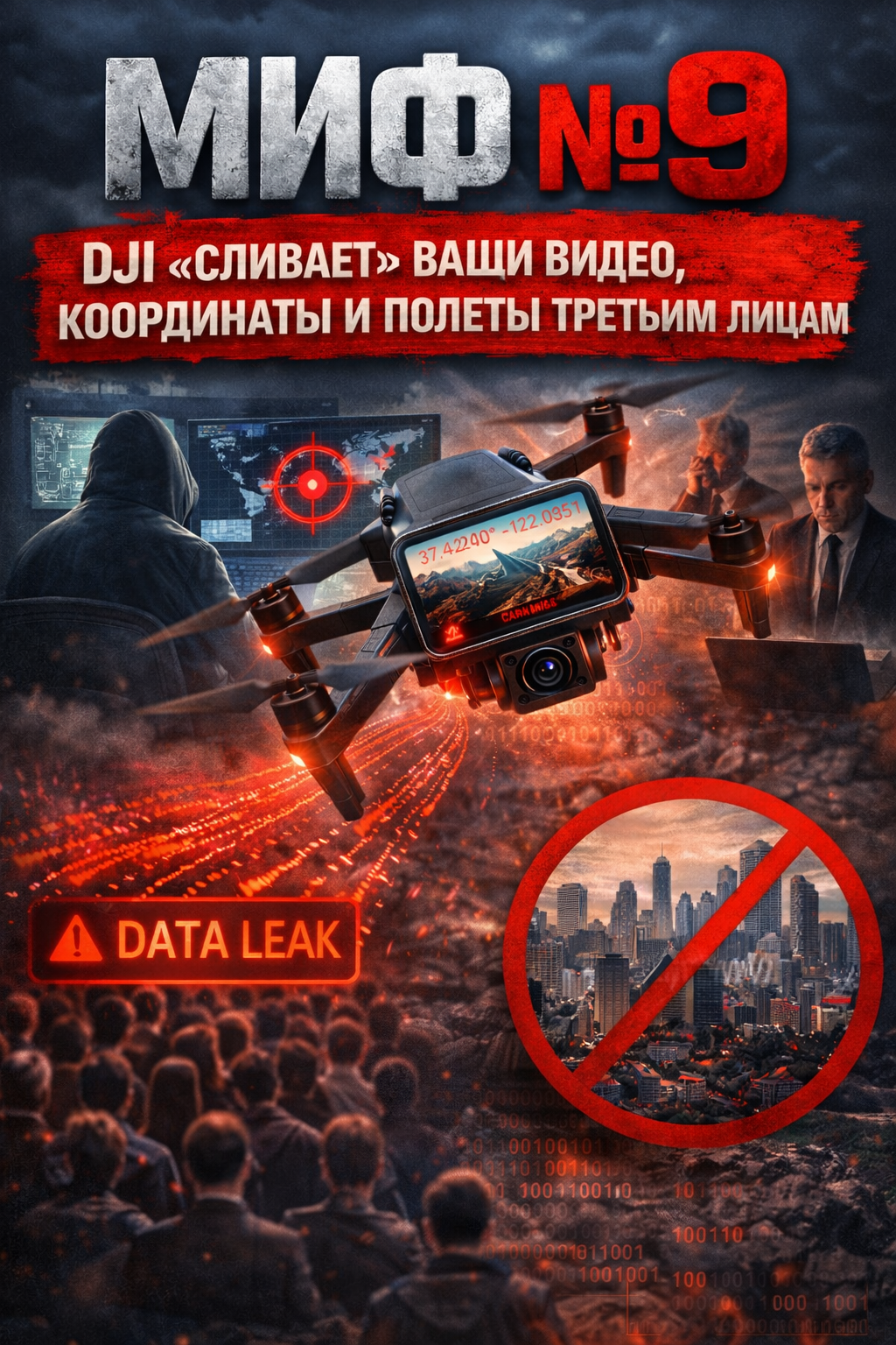 Миф №9: DJI «сливает» ваши видео, координаты и полёты третьим лицам Миф №9: DJI «сливает» ваши видео, координаты и полёты третьим лицам
