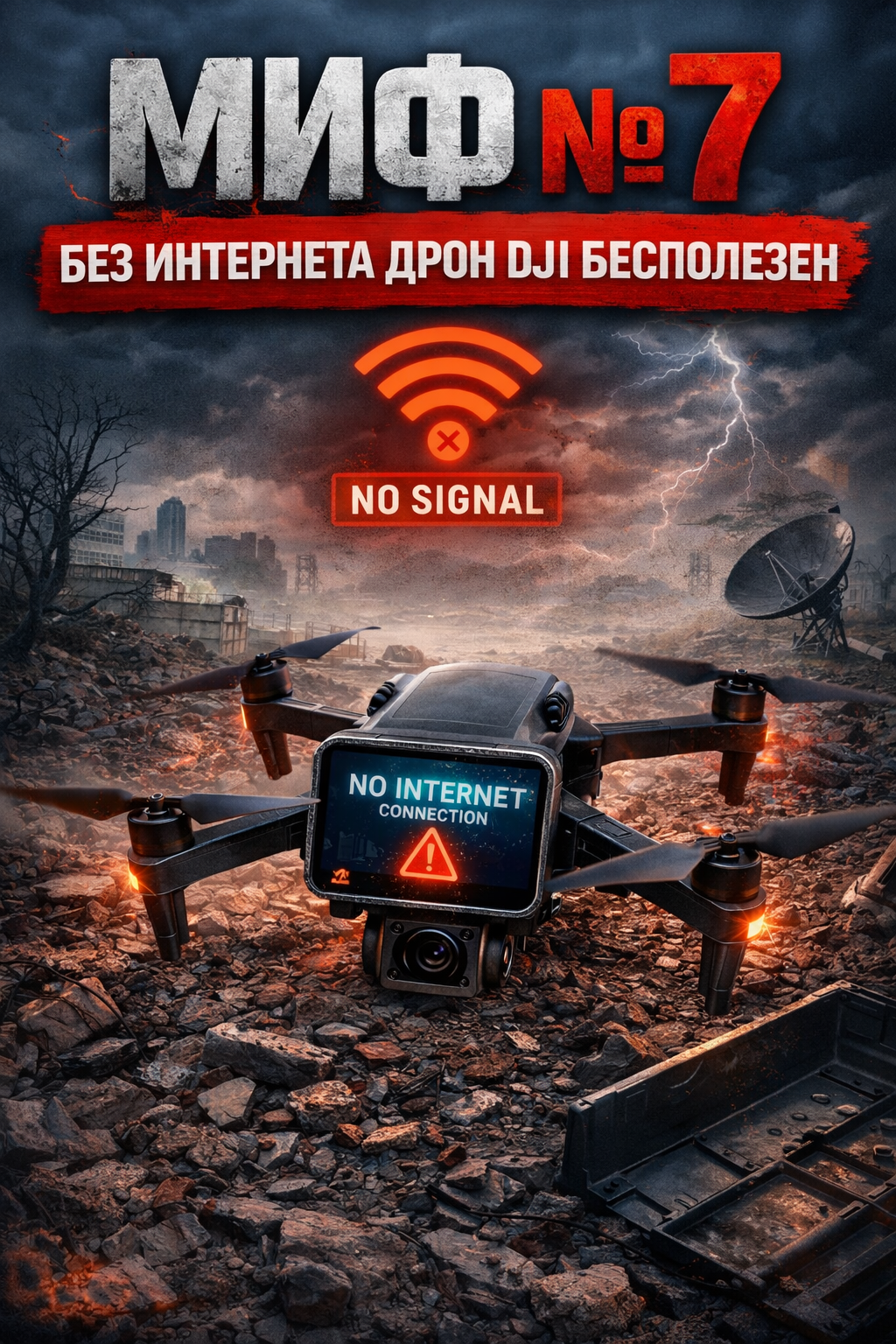 Миф №7: Без интернета дрон DJI бесполезен Миф №7: Без интернета дрон DJI бесполезен